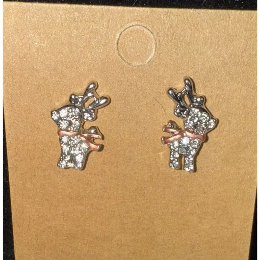 Pair Of Reindeer Stud Earrings